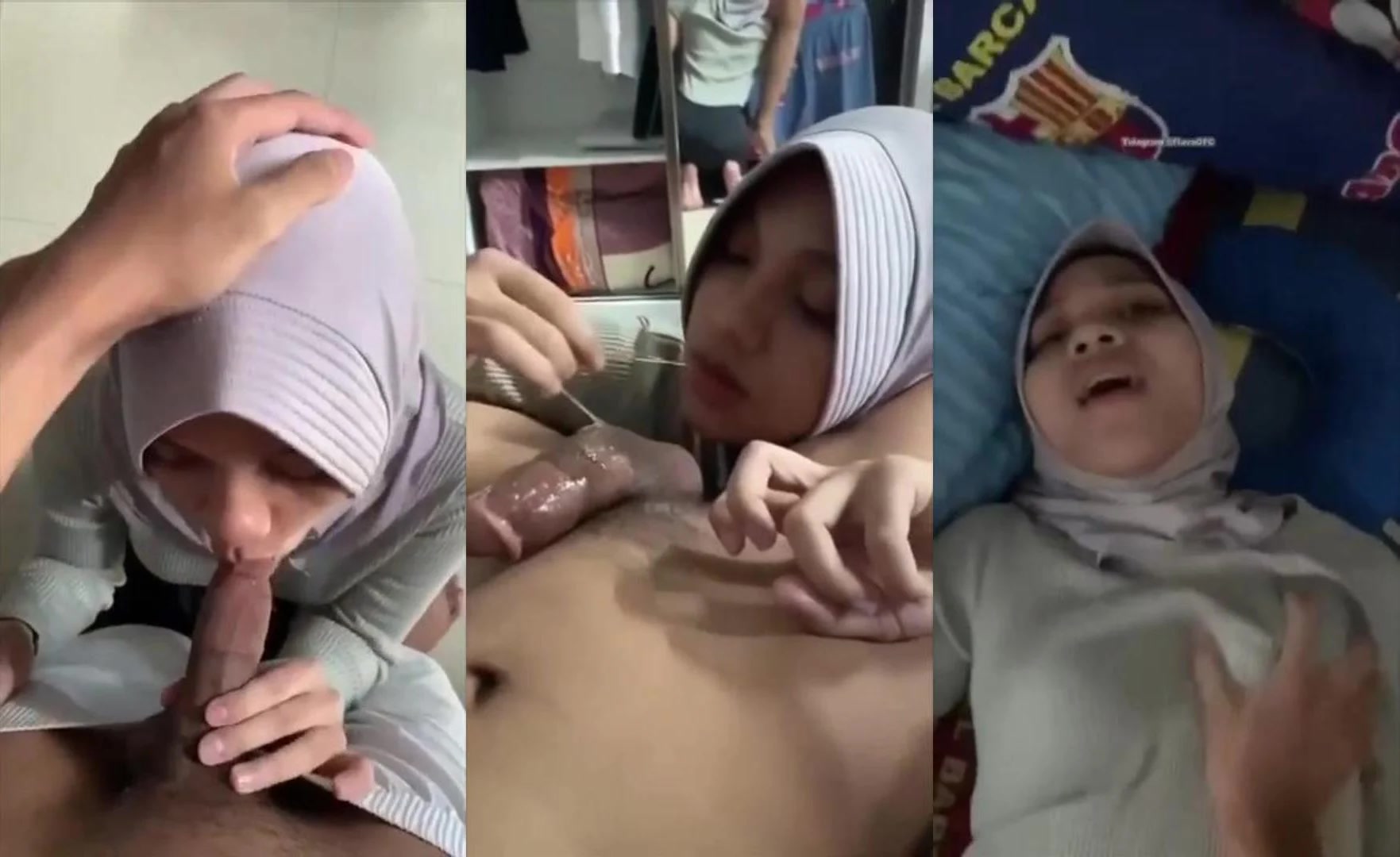 Cewek Hijab Lagi Sange Kena Cum Pacar