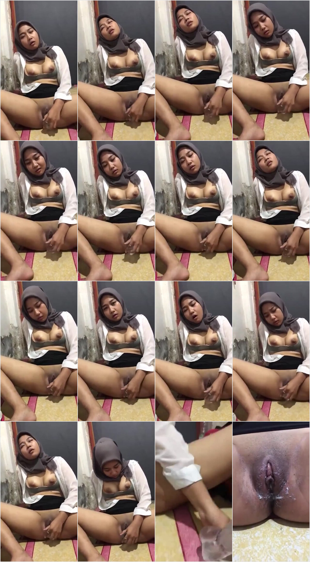 Tante Hijab Nyobain Dildo Baru part 2