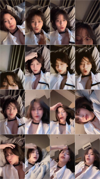 Sleep Call Risa Tjan Belahan Toket Kemeja Putih Instagram