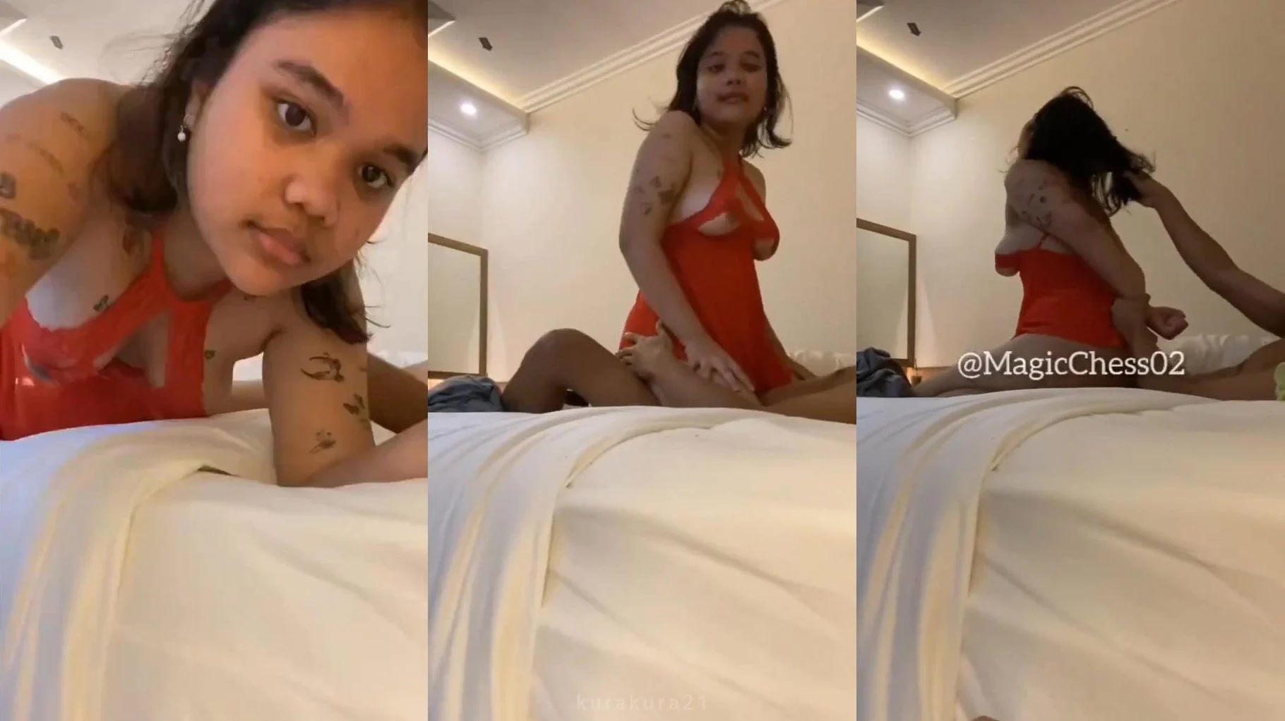 Kania Lingerie Merah Ngewe Bareng TTM